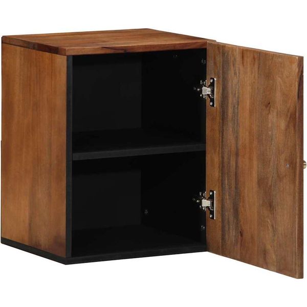 Vidaxl Armadio A Muro Con Anta Marrone Miele 38 X 33 X 48 Cm In Legno Massiccio Di Mango-image