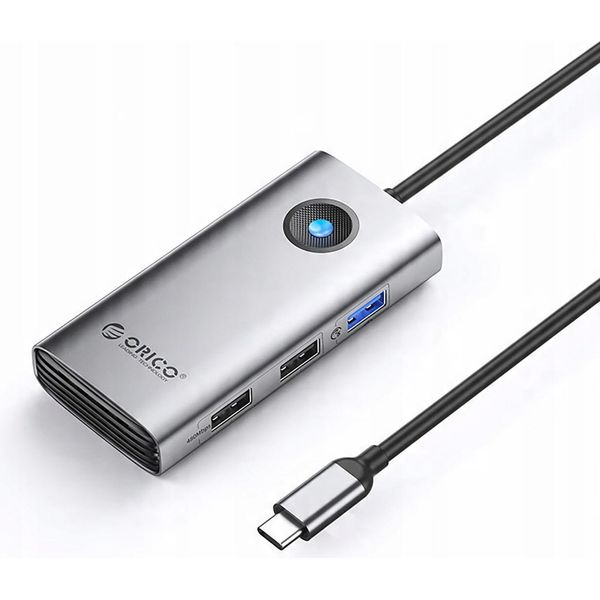 Orico Usb-C Hub Pw11-5P Docking Station 1X Usb-A 3.0 + 2X Usb-A 2.0 + 1X Usb-C Pd + 1X Hdmi - Grigio-image