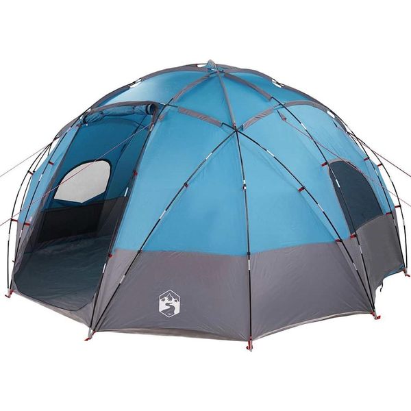 Vidaxl Tenda Da Campeggio Con Tetto Blu 475 X 475 X 235 Cm Poliestere-image