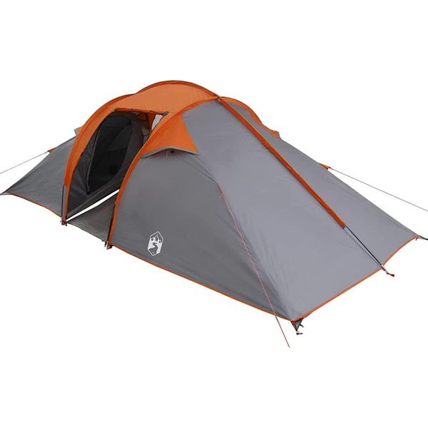 Tenda Vidaxl Con Tetto Grigio E Arancione E Nero 510 X 240 X 156 Cm-image