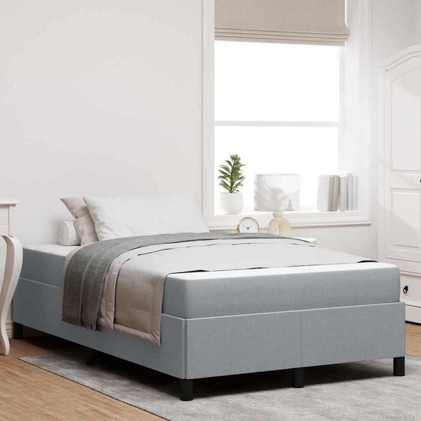 Maison Exclusive - Letto Boxspring Grigio Chiaro 120 X 190 Cm Tessuto-image