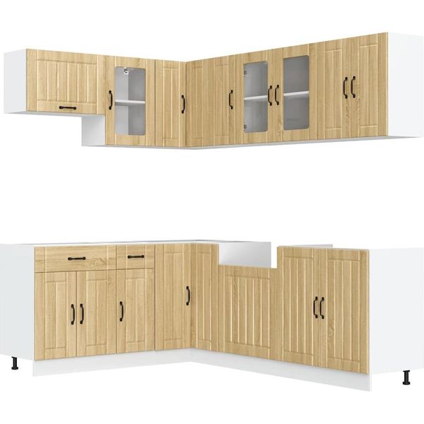 Syfax™ Set Mobili Da Cucina 11 Pz Lucca Rovere Sonoma In Truciolato-image