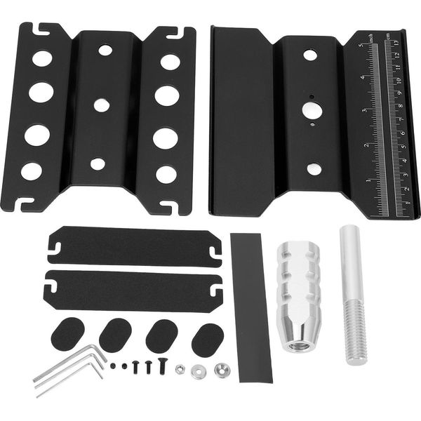 Cavalletto Di Riparazione Per Automodelli Rc In Lega Regolabile In Altezza Ruotabile Bloccabile 1/16 1/10 1/8 Workstation Nero-image