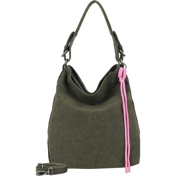 Fritzi Aus PreußEn Borsa A Tracolla Borsa A Tracolla Bitzi01 Suede Jacky Hobo Bag Dark Olive Verde Scuro-image