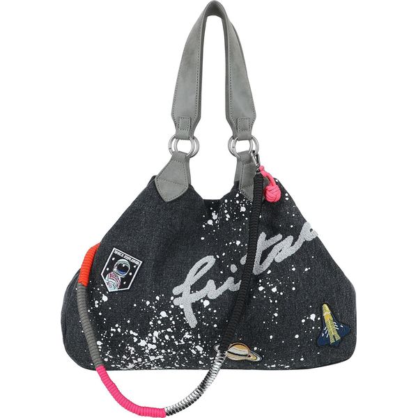 Fritzi Aus PreußEn Borsa A Tracolla Izzy Medium Limited Canvas Shoulder Bag Out Of Space Grigio Scuro-image