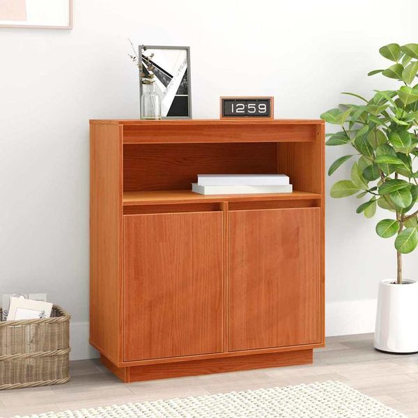 Maison Exclusive - Credenza Marrone Cera 70 X 34 X 80 Cm Legno Di Pino Massiccio-image