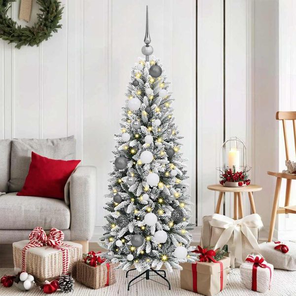Maison Exclusive - Albero Di Natale Artificiale Con 150 Led E Supporto Bianco 120 Cm-image