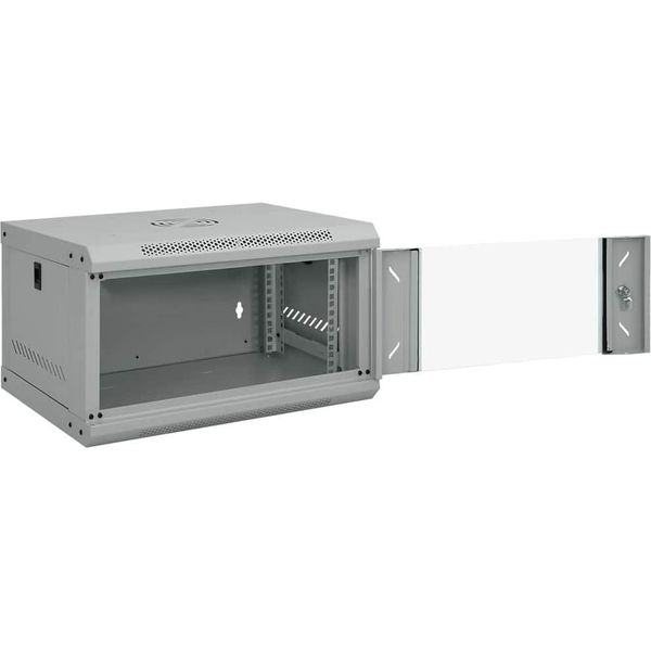 Vidaxl Armadio Di Rete Con Contenitore Grigio 53 X 45 X 30 Cm In Acciaio-image
