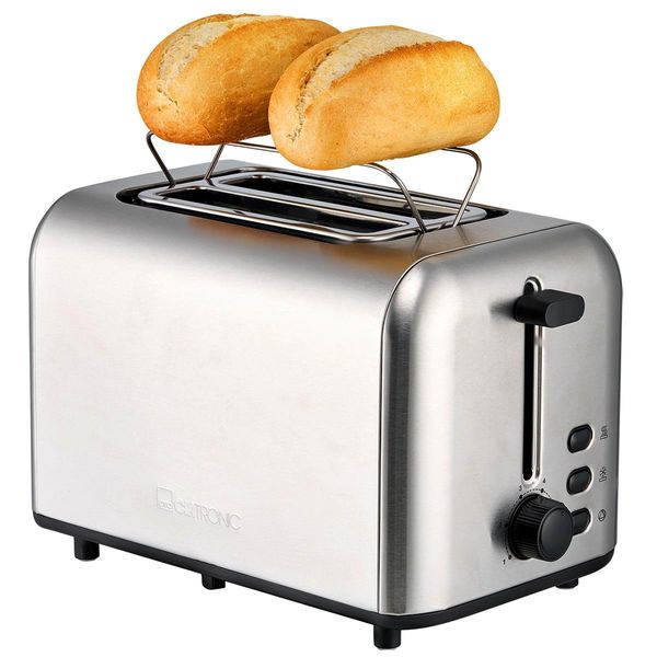 Clatronic® Tostapane 2 Fette | Portapane Integrato | Fessure Per Toast Extra Larghe | Tostapane Con Portapane | Ta 3822-image