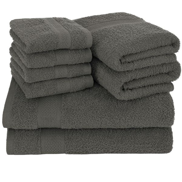 Textilschmied Set Di Asciugamani Da 8 Pezzi Deluxe Con Passante Per Appendere 100% Cotone 450 Grammi, Morbido, Asciugamano, 4 Asciugamani Per Gli Ospiti 2 Asciugamani Da Bagno 2 Asciugamani Per Le Mani-image