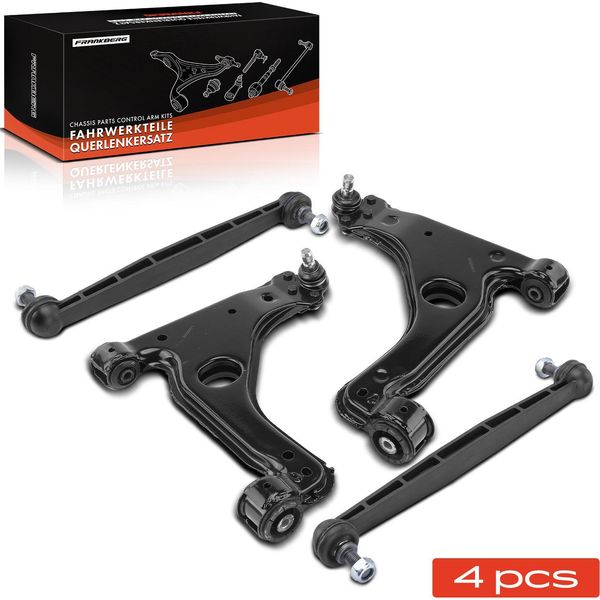 Frankberg 2X Tiranti+2X Tirante Di Accoppiamento Anteriore Destro Sinistro Inferiore Per Opel Astra G H Zafira A B Meriva Vauxhall-image