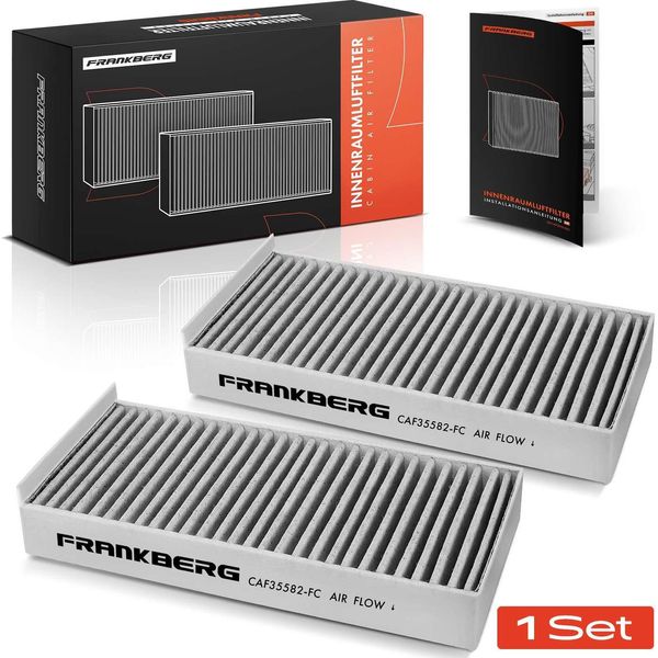 Frankberg 2X Filtro Aria Cabina Carbone Attivo Per Bmw F45 F46 X1 F48 X2 F39 Mini F55 F56-image