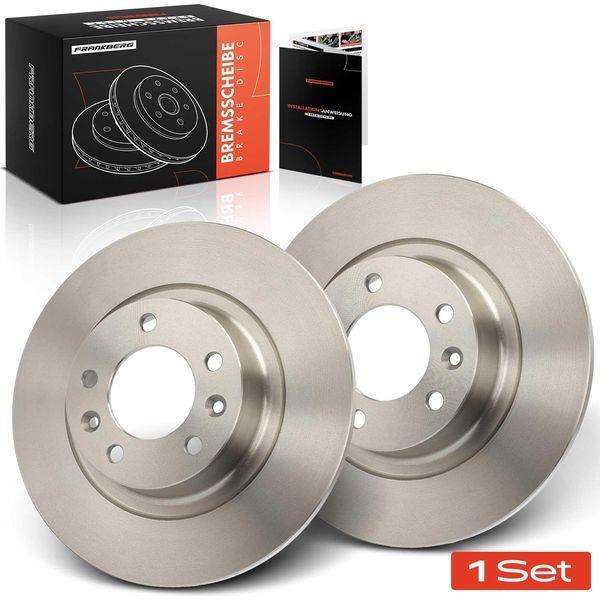 Frankberg 2X Dischi Freno Asse Posteriore Per Peugeot 407 Coupe 6C 2.0L 2.2L 2.7L 3.0L 2005-2010-image