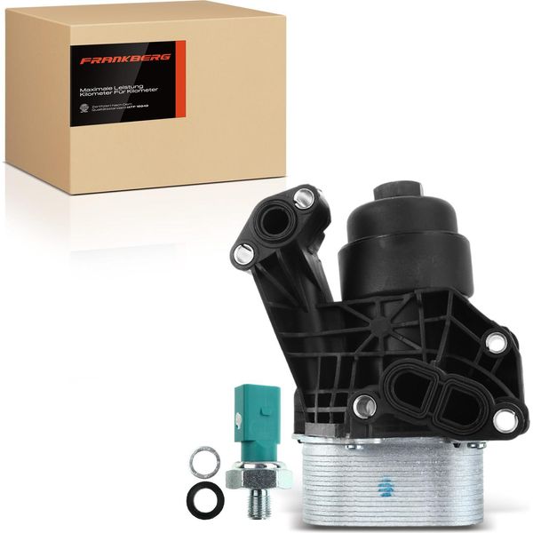 Frankberg 1X Radiatore Olio+Filtro Olio Per Vw Golf 7 Passat Audi A3 8V Seat Leon Octavia 1.6L 2.0L-image