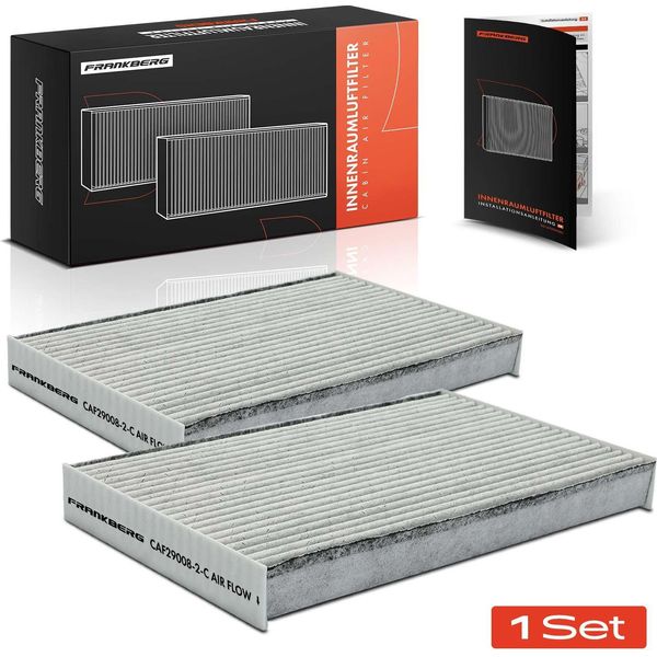 Frankberg 2X Filtro Aria Cabina A Carboni Attivi Per CitroëN C3 Aircross Ii Opel Crossland-image