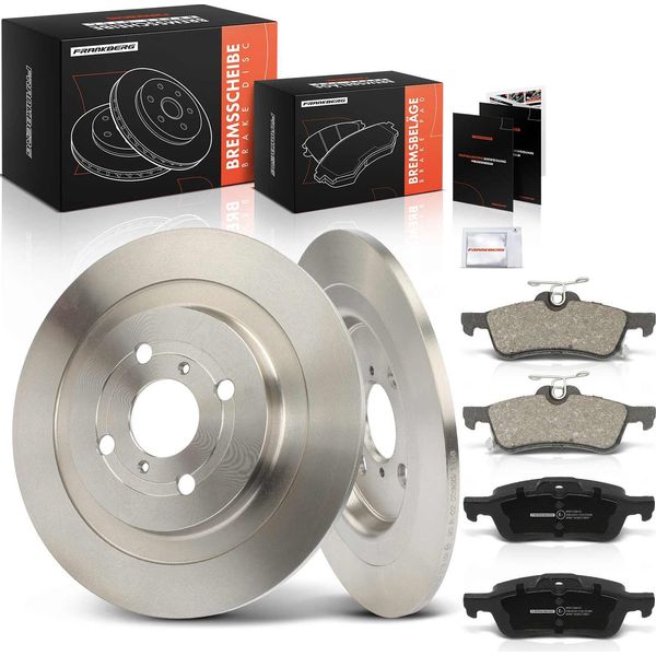 Frankberg 2X Dischi Freno 4X Pastiglie Freno Asse Posteriore Per Daihatsu Charade Viii Toyota Yaris-image