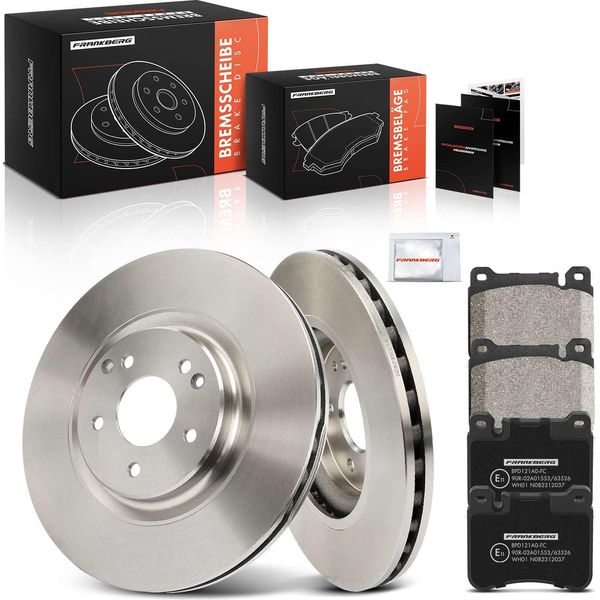 Frankberg 2X Dischi Freno 4X Pastiglie Freno Asse Anteriore Per Mercedes-Benz W203 CL203 S203 CL203 C209 A209-image