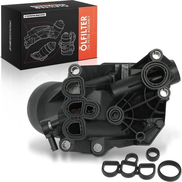 Frankberg 1X Radiatore Olio + Filtro Olio Per Audi A4 8W2 8WC 8W5 8WD A6 4A2 4A5 A5 F57 A7 4KA Q5-image