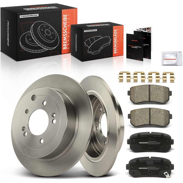 Frankberg 2X Dischi Freno 4X Pastiglie Freno Asse Posteriore Per Hyundai Tucson Tl Tle Kia Sportage Ql Qle 2015-2022-image