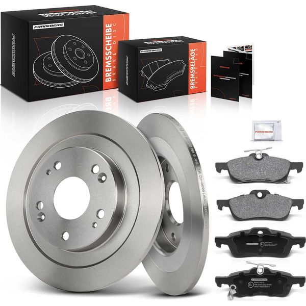 Frankberg 2X Dischi Freno 4X Pastiglie Freno Asse Posteriore Per Honda Civic Ix Fb Fg Civic Ix Tourer Fk 1.3L 1.6L 1.8L 2.2L-image
