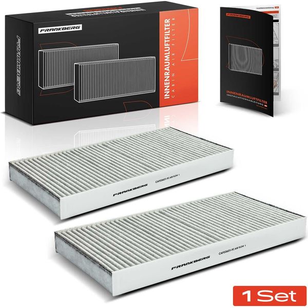 Frankberg 2X Filtro Aria Cabina Carbone Attivo Per Mercedes-Benz Slc Slk R171 R172-image