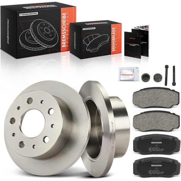 Frankberg 2X Dischi Freno 4X Pastiglie Freno Asse Posteriore Per CitroëN Jumper Fiat Ducato Peugeot Boxer-image