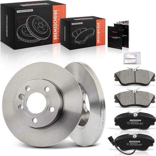 Frankberg 2X Dischi Freno 4X Pastiglie Freno Asse Anteriore Per Vw Transporter Iv 70B 70C 70J 70K 7DB 7DC 7DJ 7DK-image