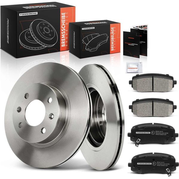 Frankberg 2X Dischi Freno 4X Pastiglie Freno Asse Anteriore Per Hyundai I10 Pa Kia Picanto Ba 1.1L 2005-2011-image