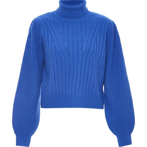 Maglione A Collo Alto Da Donna Bionda - Blu, Xl/Xxl-image
