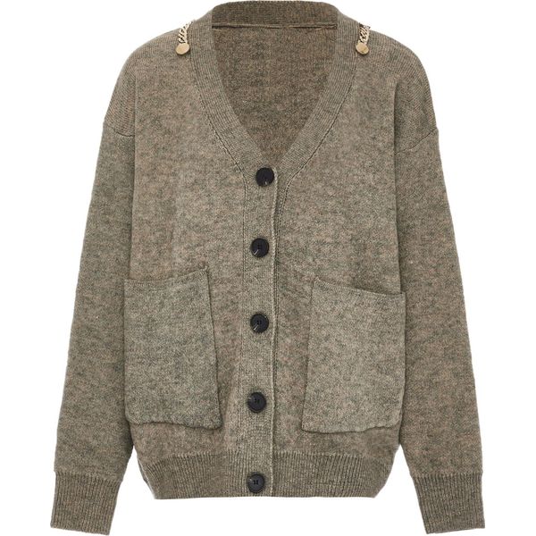Cardigan Da Donna Caissa - Taupe Melange, M-image