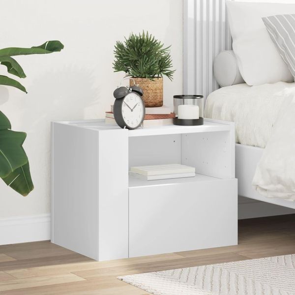 Maison Exclusive - Comodino Da Parete Bianco 45X30X35 Cm-image