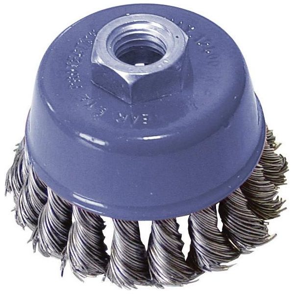 Spazzola A Tazza Ø75Mm M14 Spazzola A Filo Annodato Per Smerigliatrice Angolare Spazzola A Cono-image