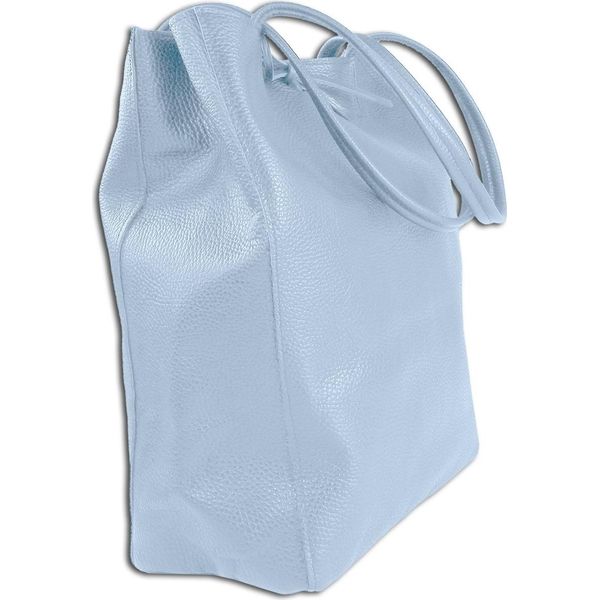 Toscanto Borsa In Pelle Shopper A Tracolla Blu Chiaro OTTM107SH-image