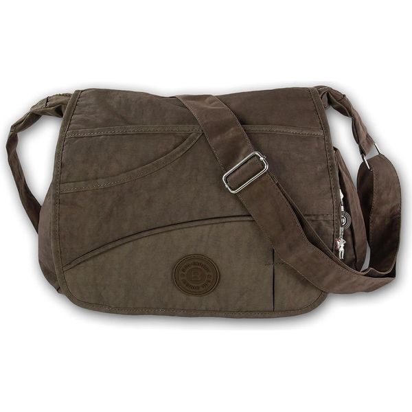Borsa Street Nylon Borsa Donna Marrone 32X20X13 OTJ214N-image