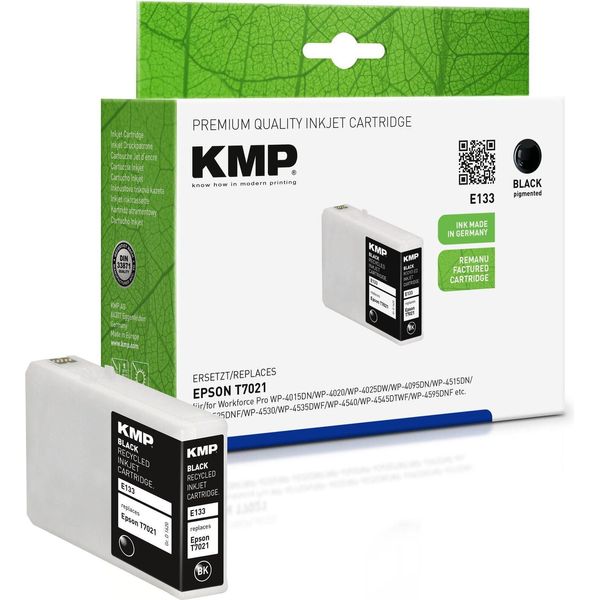 Kmp E133 - Inchiostro A Base Di Pigmento - Giallo - Epson - Workforce Pro WP-4015 Dn Workforce Pro WP-4025 Dw Workforce Pro WP-4095 Dn Workforce Pro WP-4095... - Stampa Inkjet - 45 Ml-image