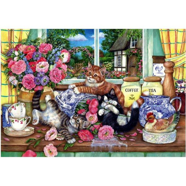 Puzzle Anatoliani Gatti In Cucina 500 Pezzi-image