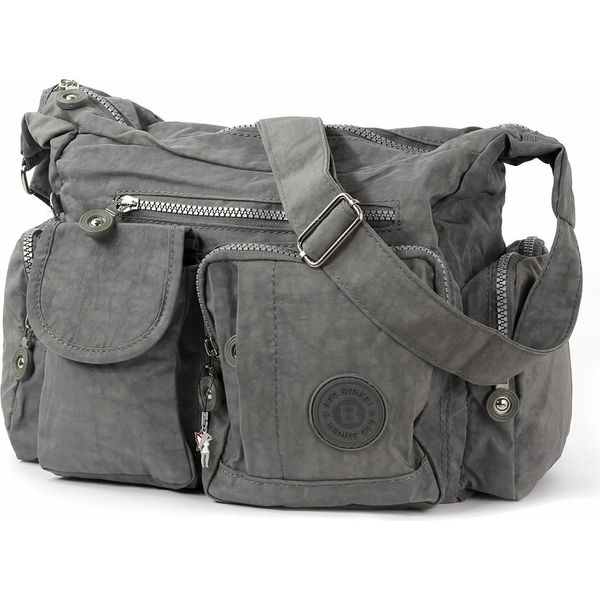 Borsa Street Nylon Borsa Donna Grigio 30X12X22 OTJ205K-image