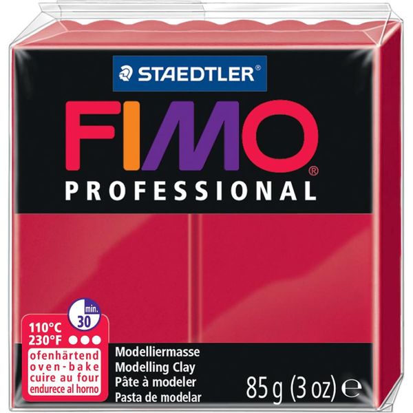 Fimo Professional Argilla Da Modellare, Indurente Al Forno, Carminio, 85 G-image
