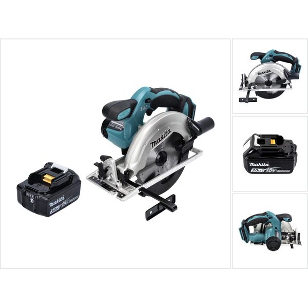 Makita Dss 611 F1 Sega Circolare A Batteria 18V 165Mm + 1X Batteria 3,0 Ah - Senza Caricatore-image