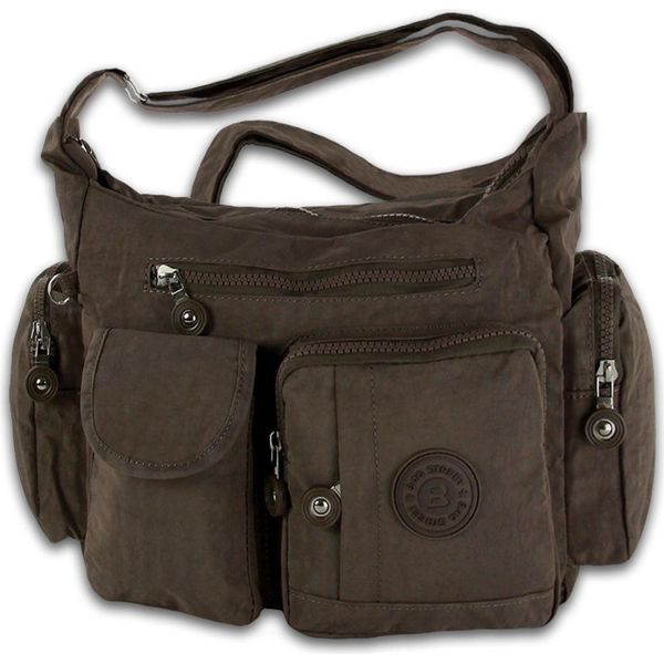 Borsa Street Nylon Borsa Donna Marrone 32X20X12 OTJ205N-image