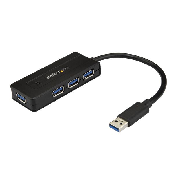 Startech.Com Hub Usb 3.0 A 4 Porte - Mini Hub Usb Con Porta Di Ricarica - Include Adattatore Di Alimentazione-image