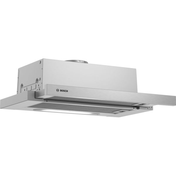Bosch Serie 4 DFT63AC50 Cooker Hood Semi Built-In (Pull Out) Silver 360 M3/H-image