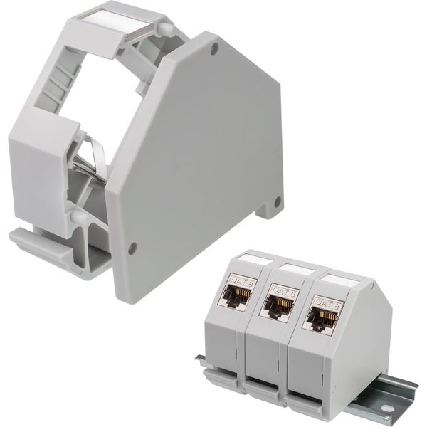 Rete A Massima Connettività S/Conn, Adattatore Per Guida Top-Hat Per Moduli Keystone RJ45 (08-10020)-image