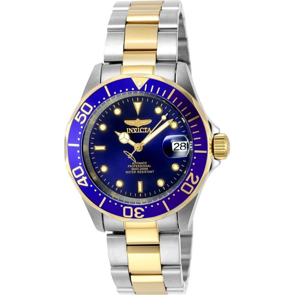 Invicta Pro Diver 8928 Orologio Da Uomo - Impermeabile - Analogico - Movimento Automatico - Acciaio Inossidabile Con Quadrante Blu - 40Mm-image