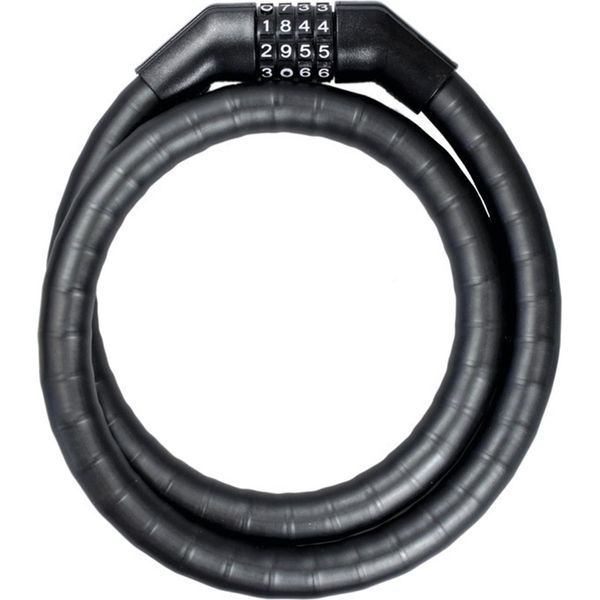 Trelock Serratura A Cavo Blindato Numero Trel.100Cm,Ø19Mm Pk 260/100/19,Nero Con Supporto, Nero-image