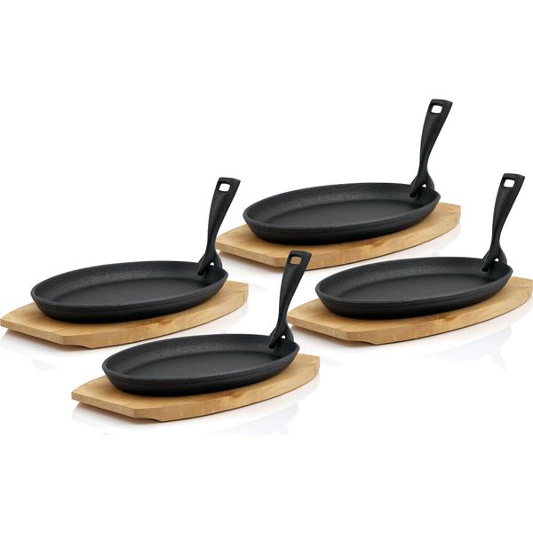Set Di 4 Teglie Da Portata In Ghisa Bbq-Toro | 27 X 18 Cm | Vuoto-image