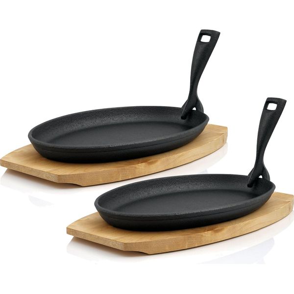 Set Di 2 Teglie Da Portata In Ghisa Bbq-Toro | 27 X 18 Cm | Vuoto-image