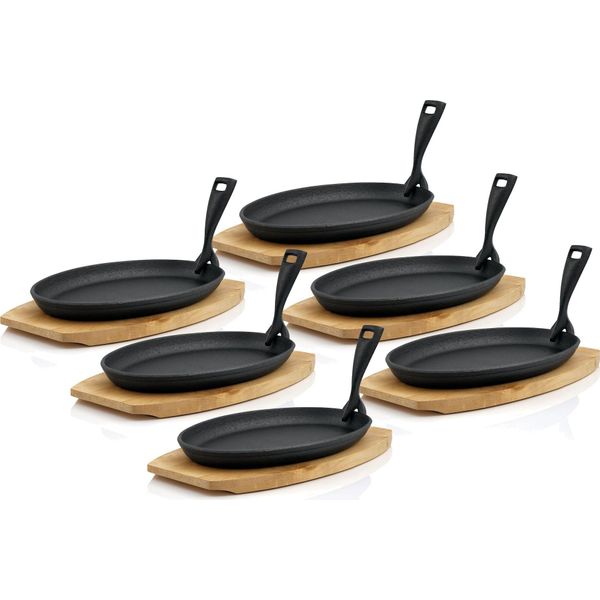 Set Di 6 Teglie Da Portata In Ghisa Bbq-Toro | 27 X 18 Cm | Vuoto-image