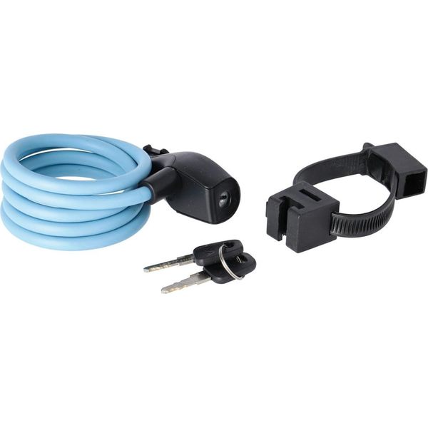 Axa Serratura A Cavo Resolute 120/8 Lunghezza 120Cm Ø8Mm Blu Ghiaccio, Blu-image