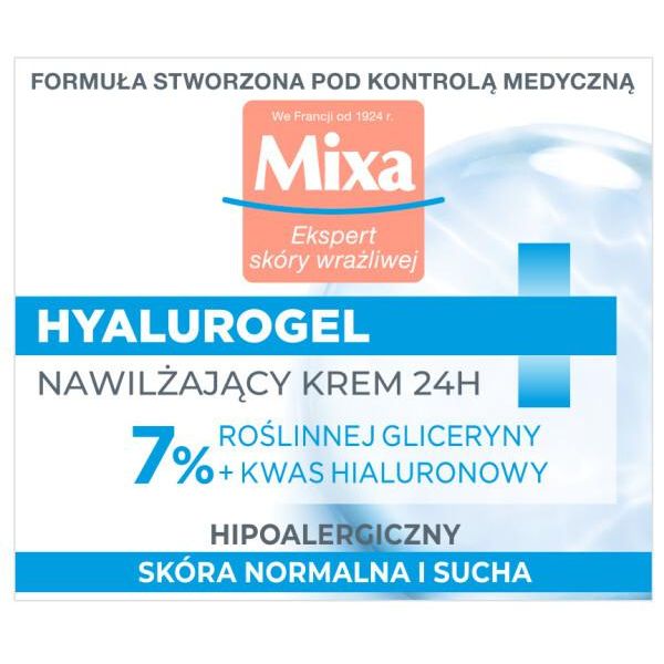 Mixa Crema Idratante Intensiva Per Pelli Sensibili Expert Hyalurogel 50Ml-image
